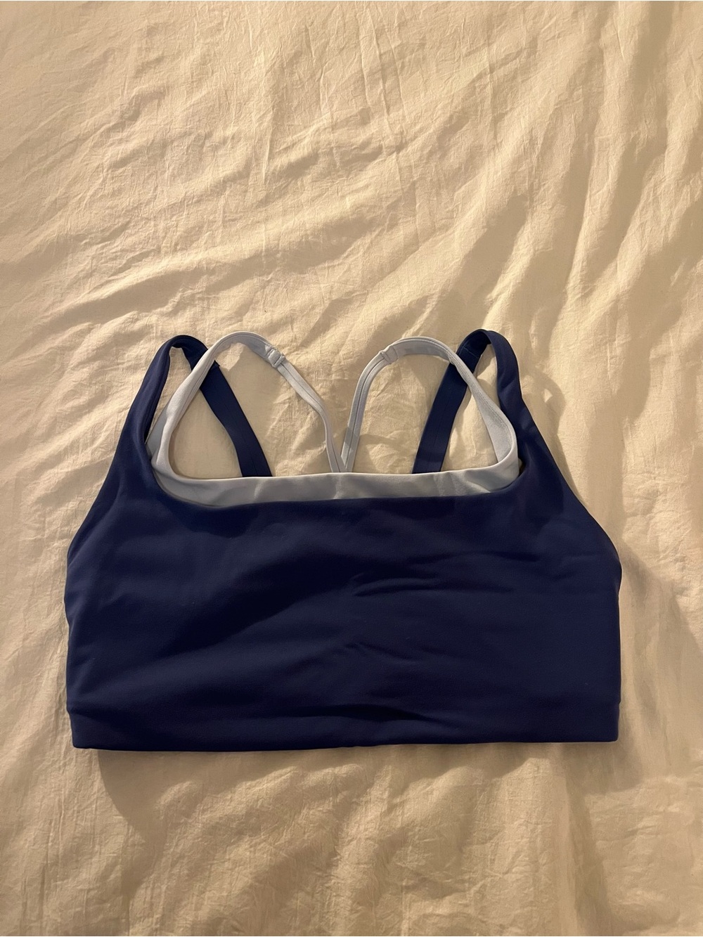 Athleta Navy and Light Blue Sports Bra